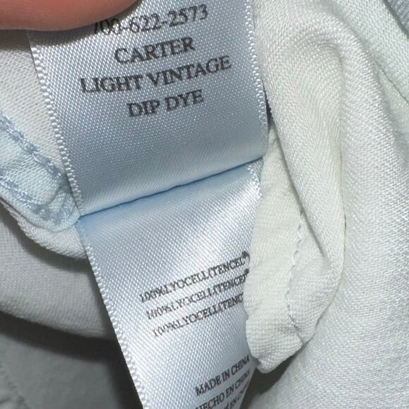 Rails Carter Light Vintage Dip Dye Ombre Tencel Button Up Top Size XS - Picture 9 of 16